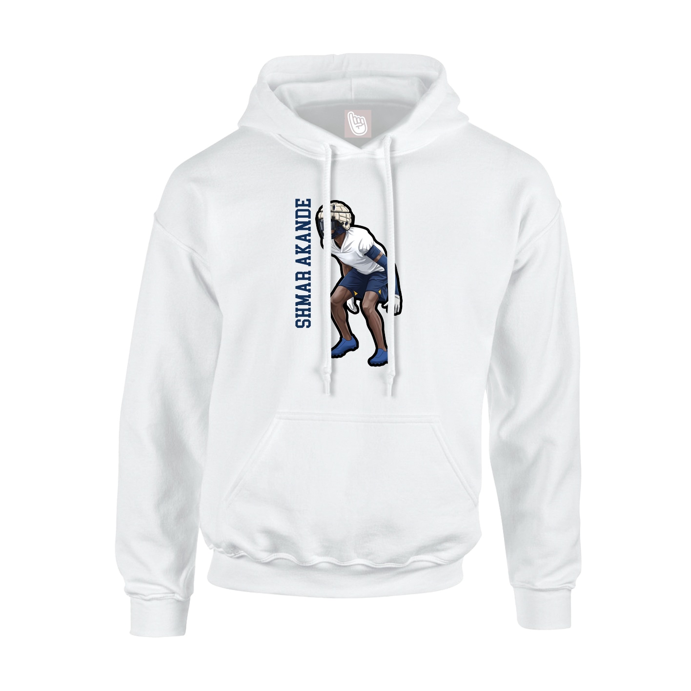 Youth Hoodie — Name Vertical in White