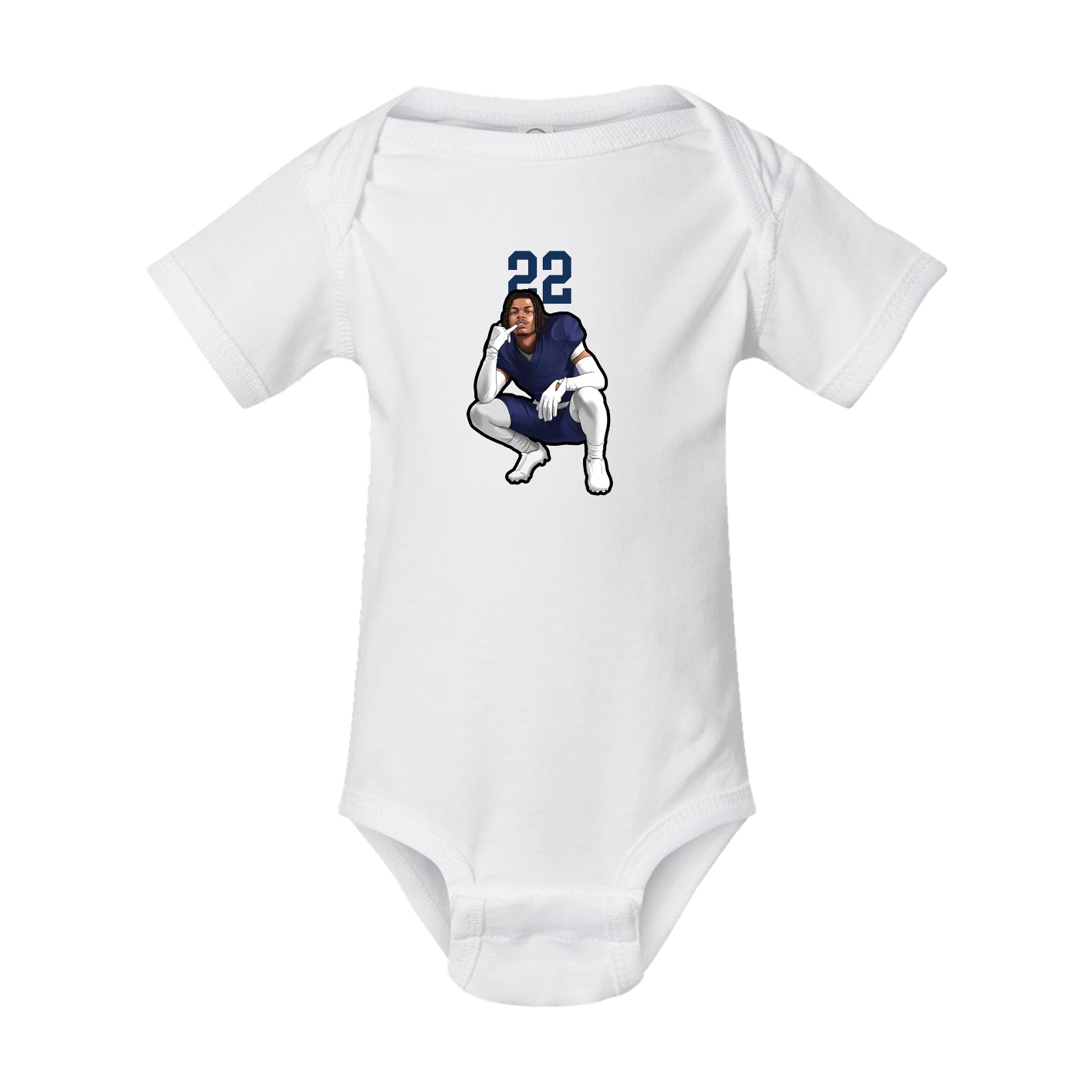 Baby Onesie — Number Top in White