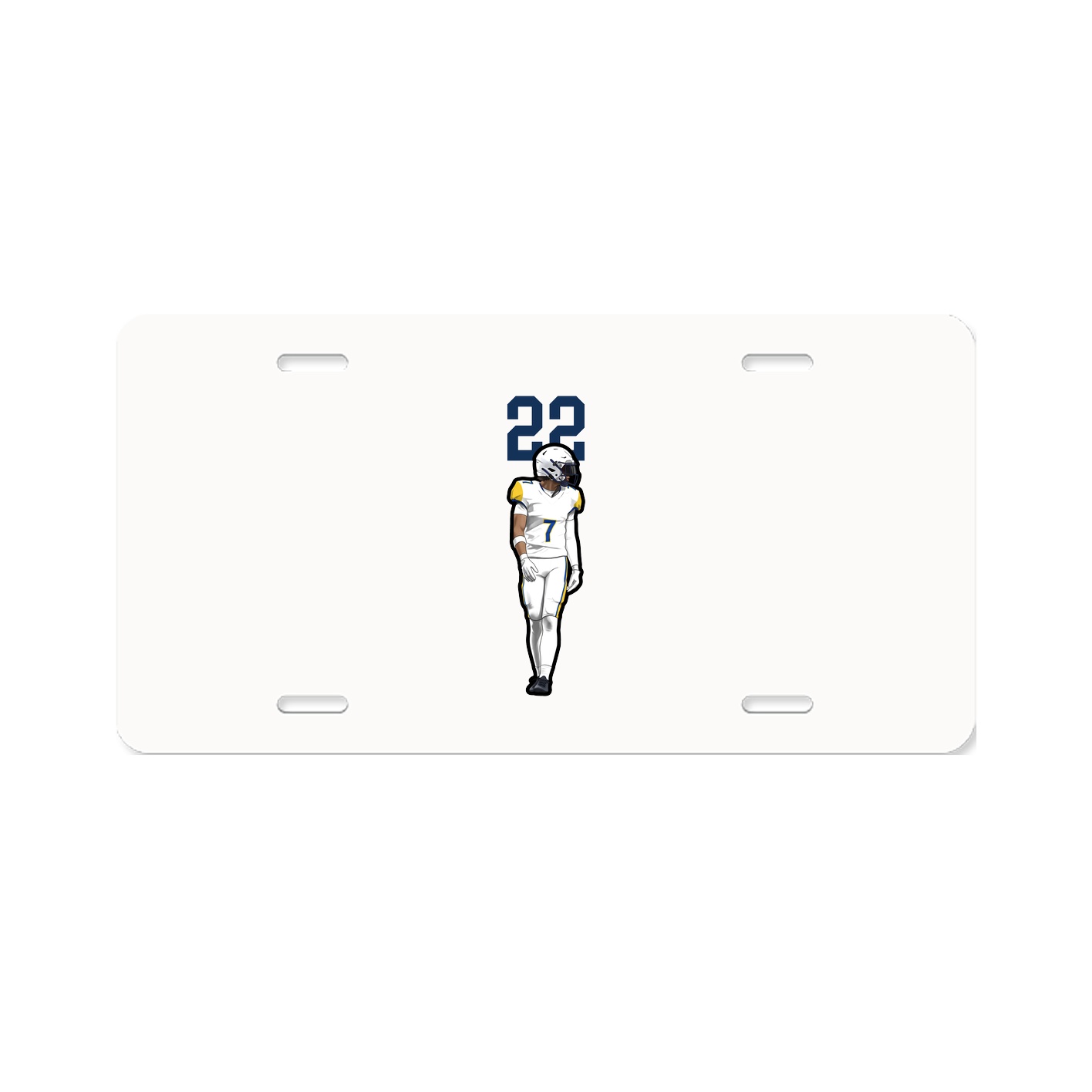 License Plate — Number Top in Classic