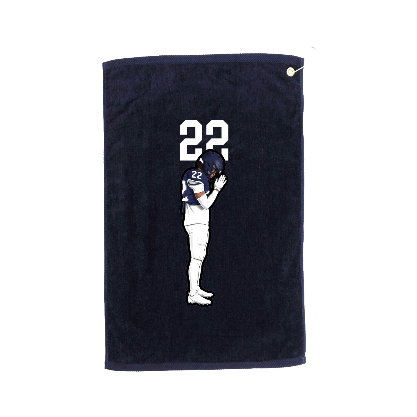 Golf Towel — Number Top in Navy