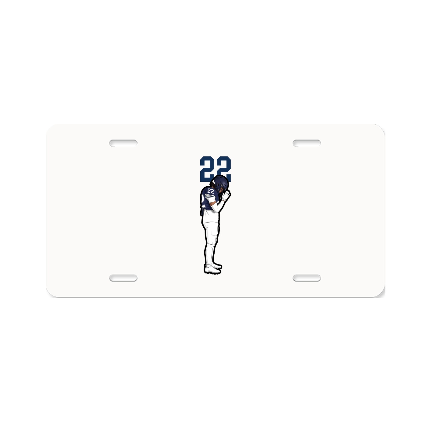 License Plate — Number Top in Classic