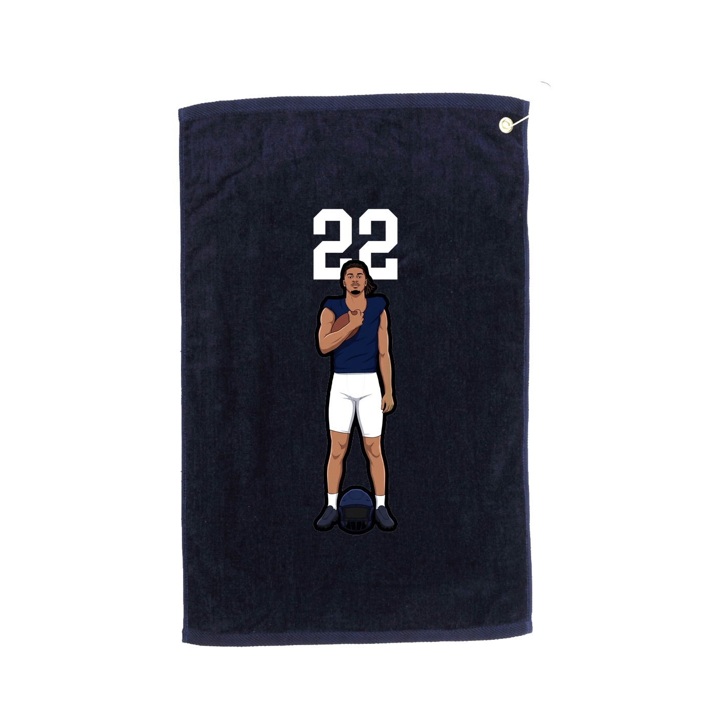 Golf Towel — Number Top in Navy