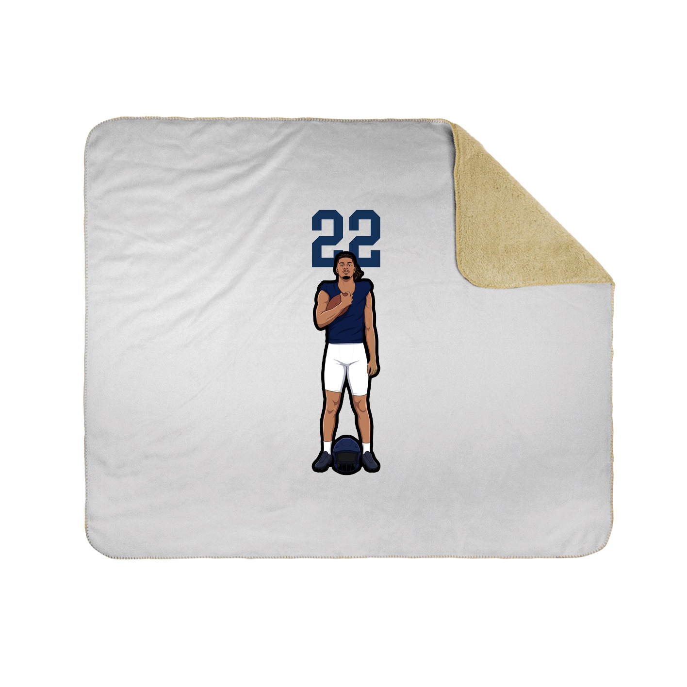 Throw Blanket — Number Top in White
