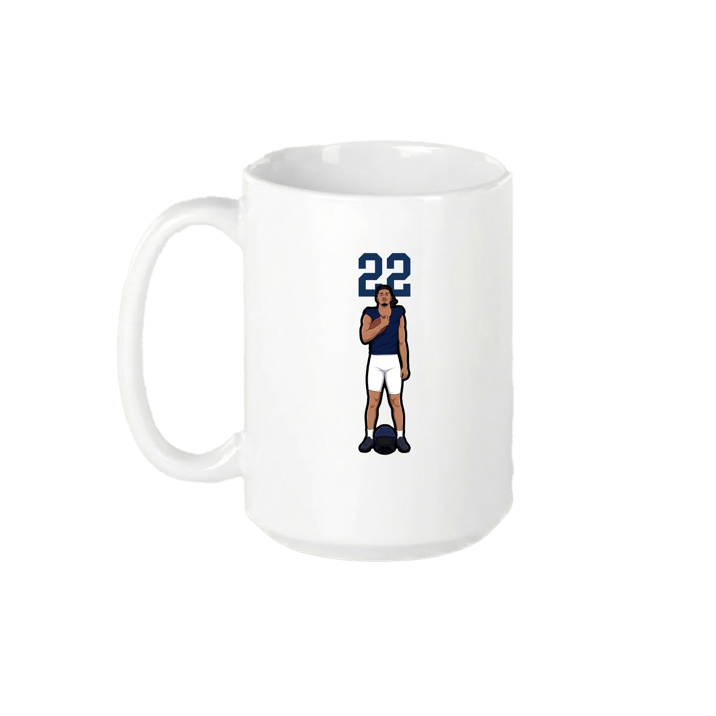 15oz Coffee Mug — Number Top in White