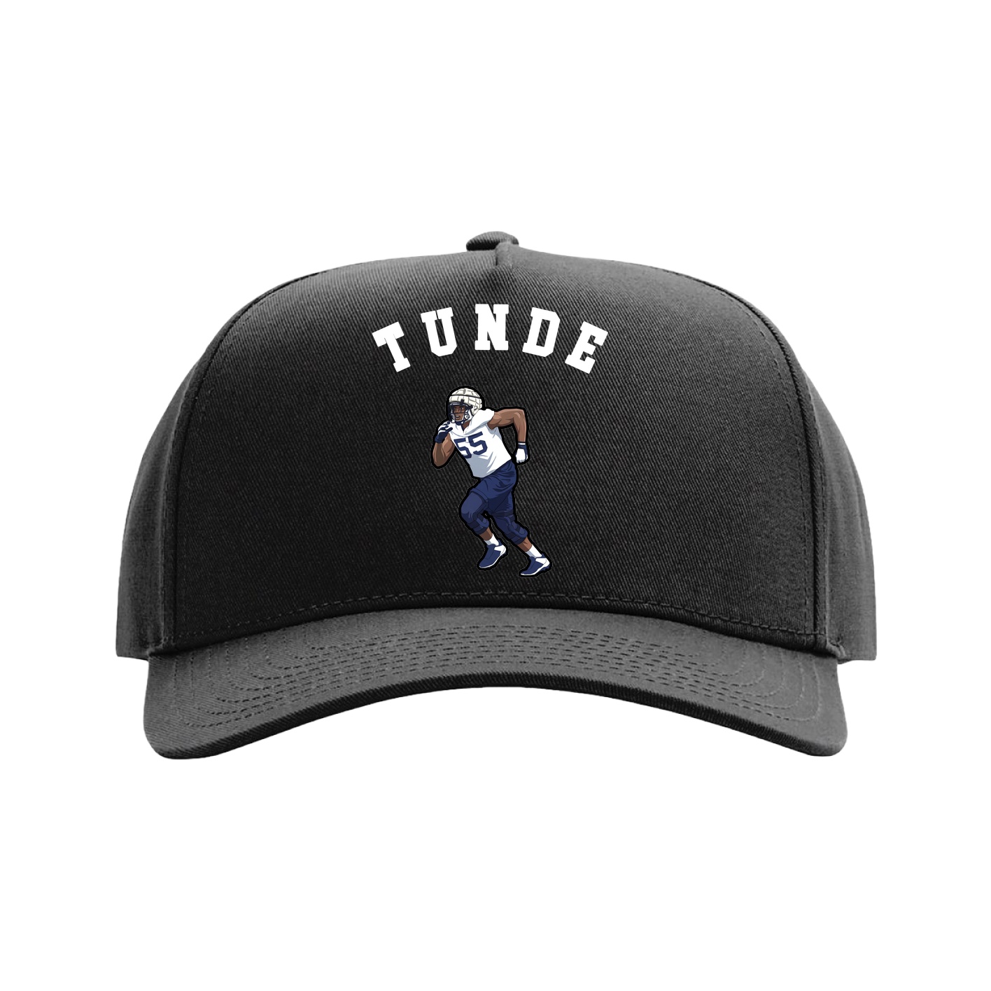 Full Fabric Five-Panel Champ Cap — Shirsey Arch in Black