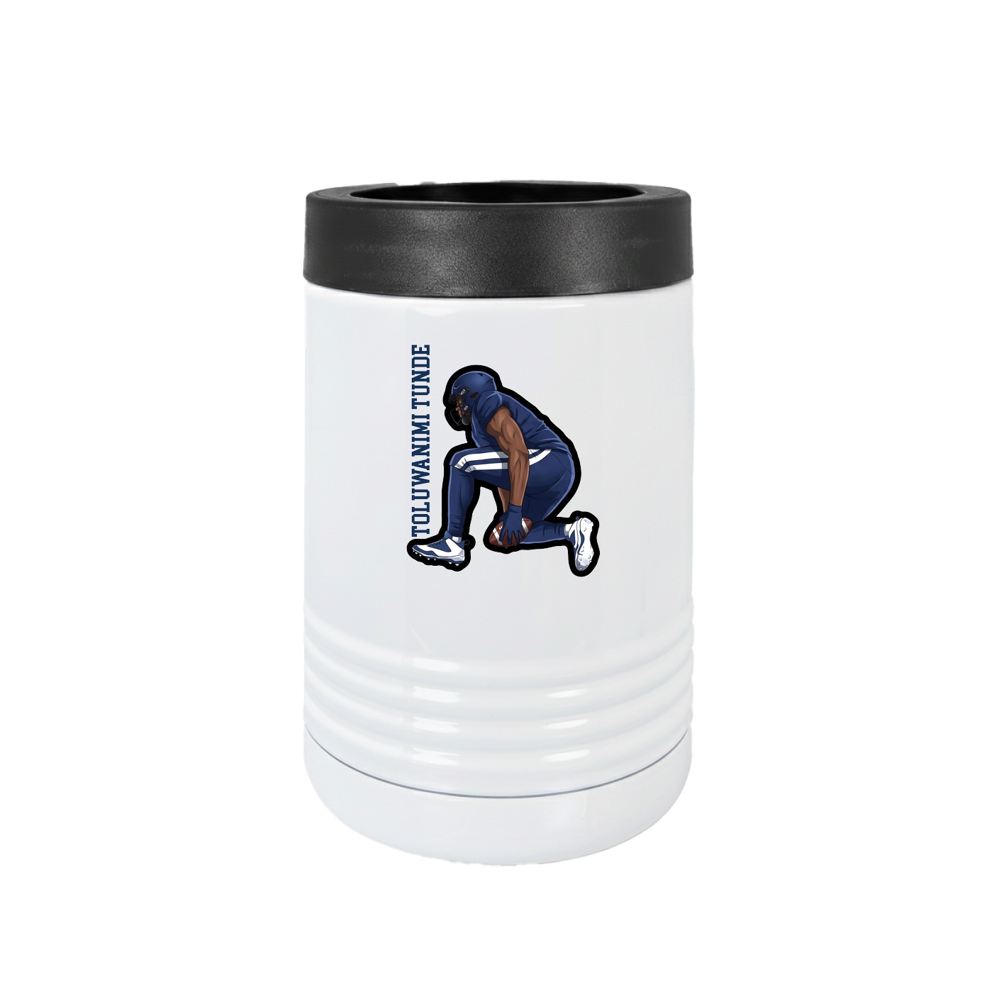 Beverage Holder — Name Vertical in White