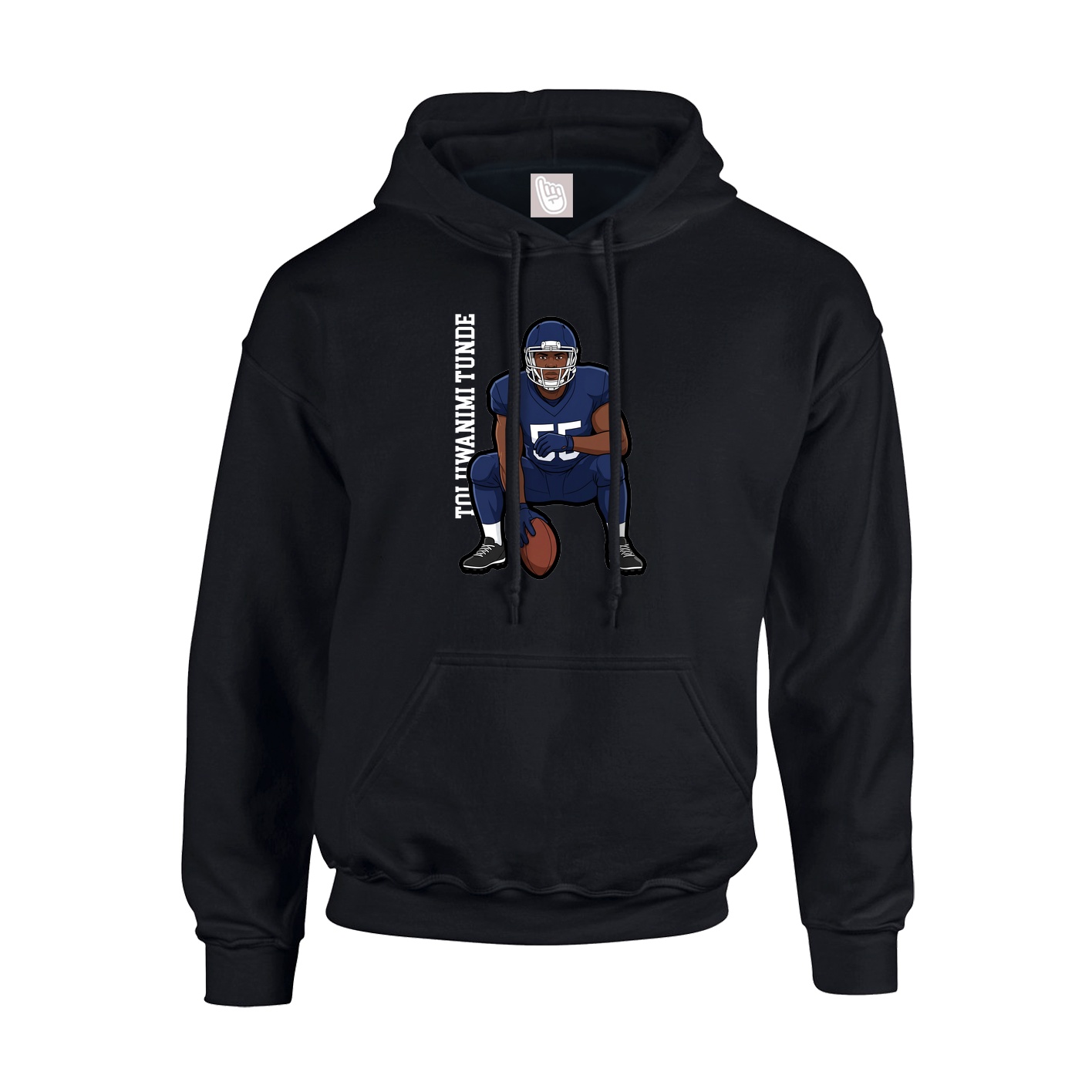 Hoodie — Name Vertical in Black