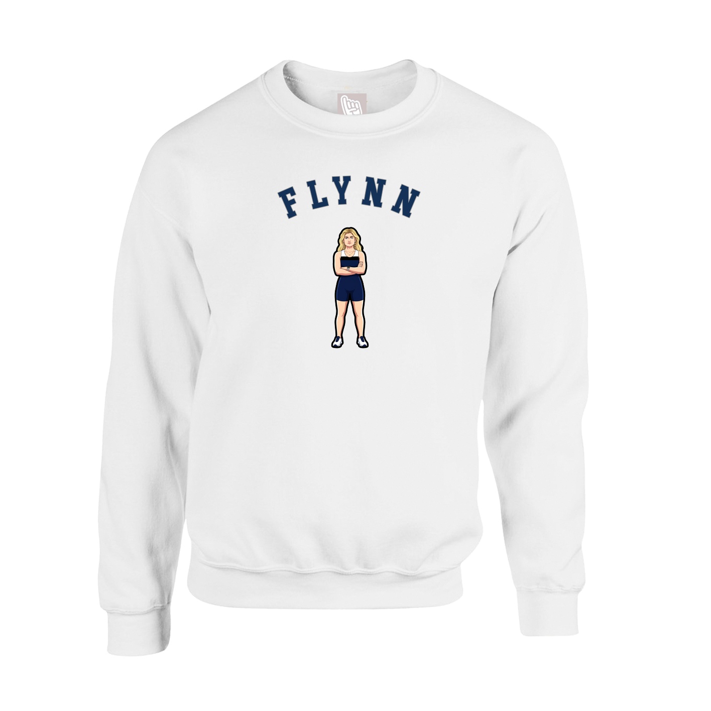 Fleece Crew — Shirsey Arch in White