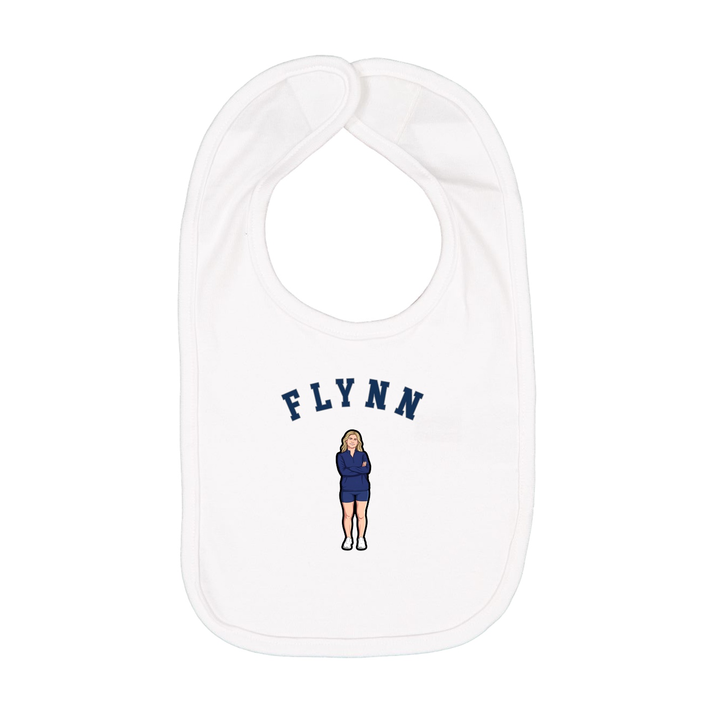 Infant Bib — Shirsey Arch in White