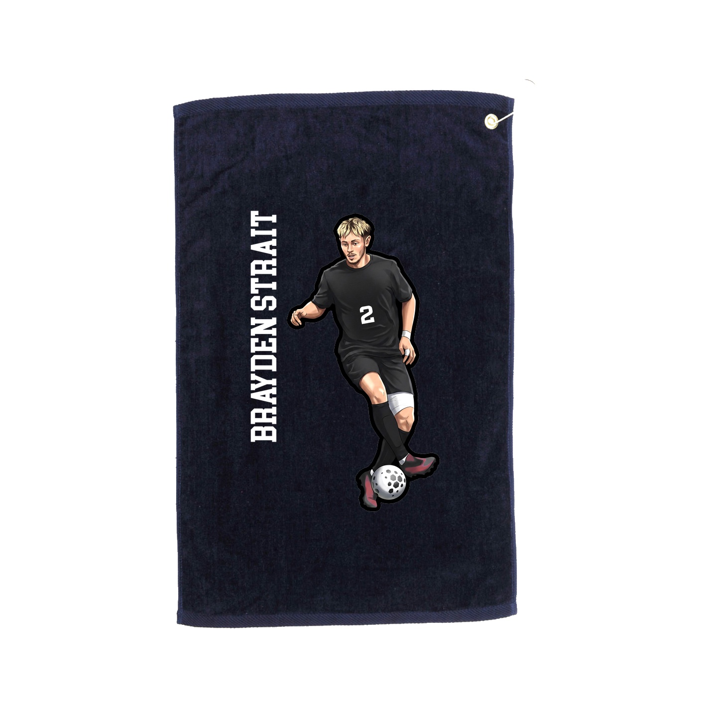Golf Towel — Name Vertical in Navy
