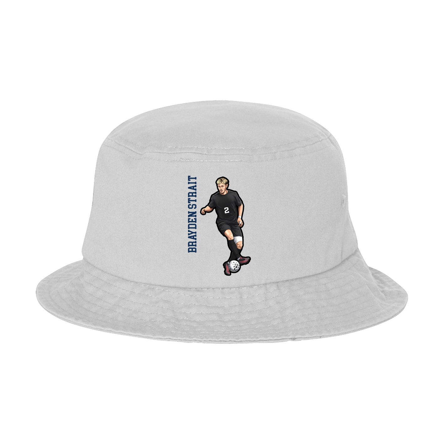 Bucket Cap — Name Vertical in White