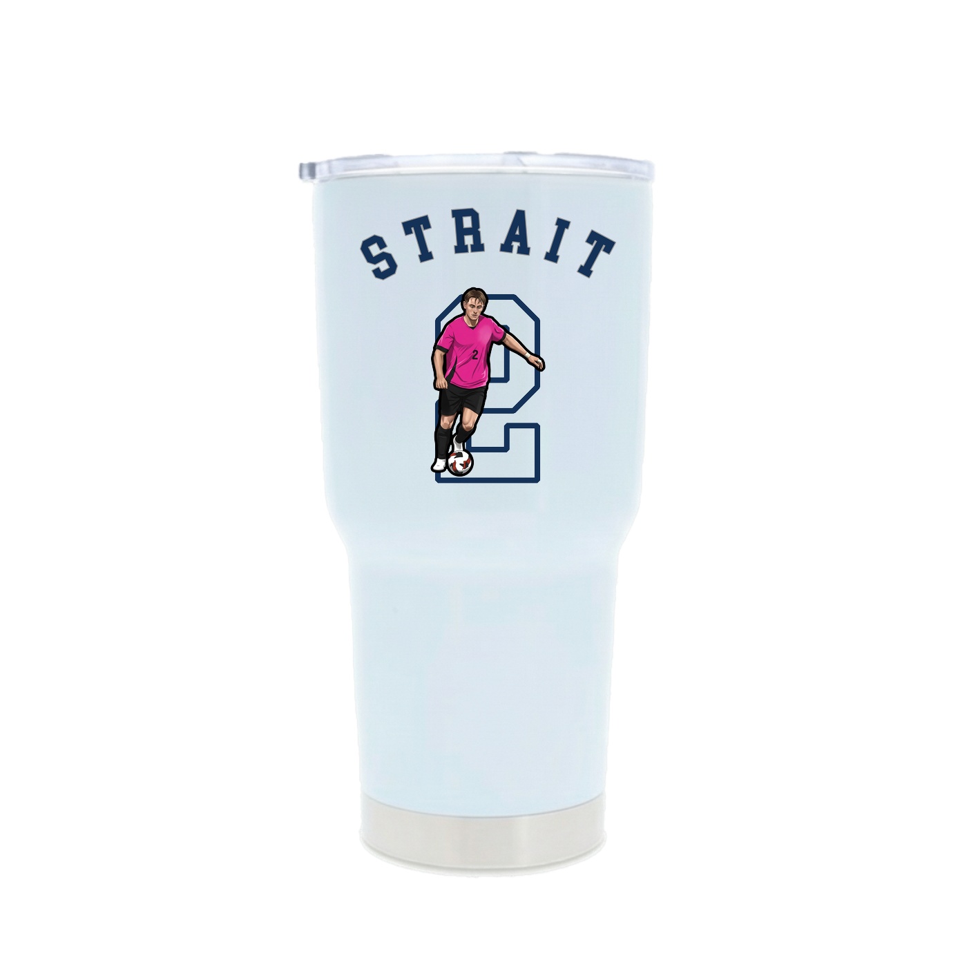 30oz Stainless Steel Tumbler — Shirsey Arch in White