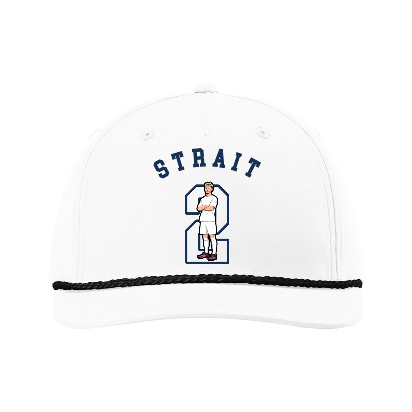 Five-Panel Classic Rope Cap — Shirsey Arch in White
