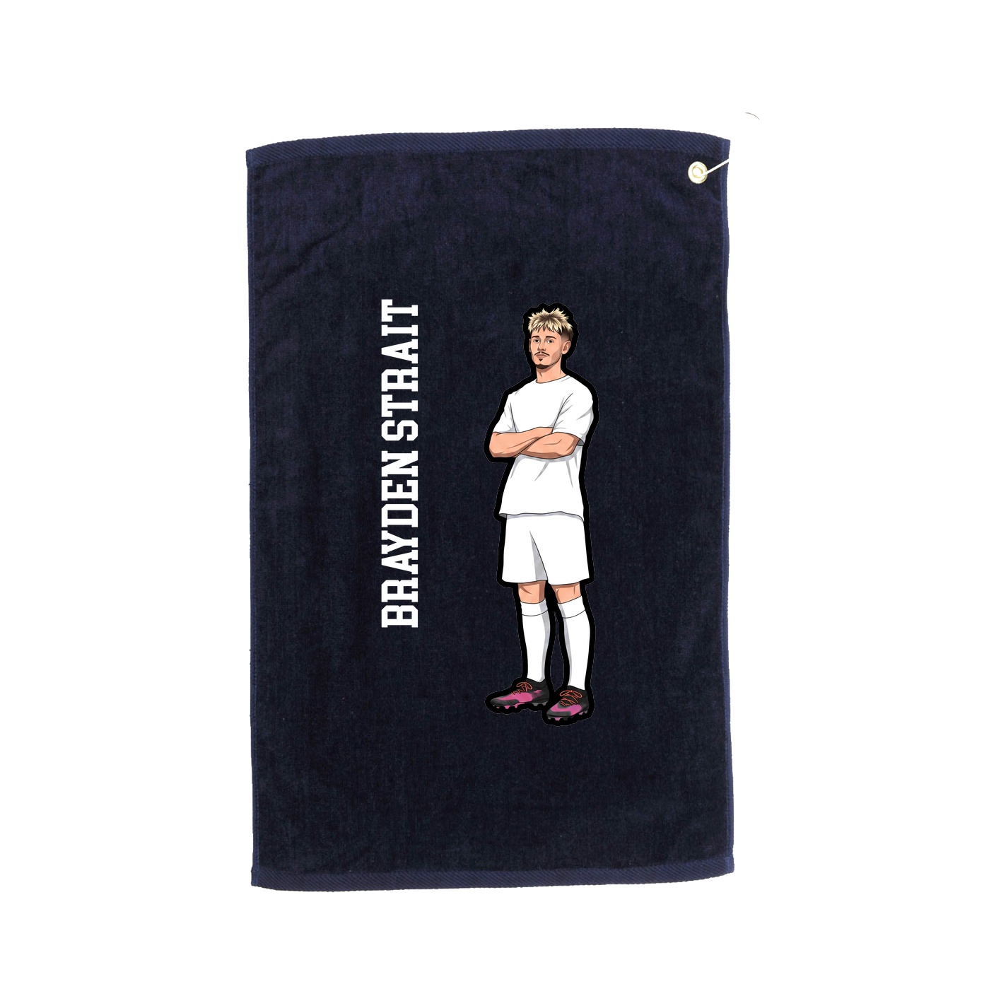 Golf Towel — Name Vertical in Navy
