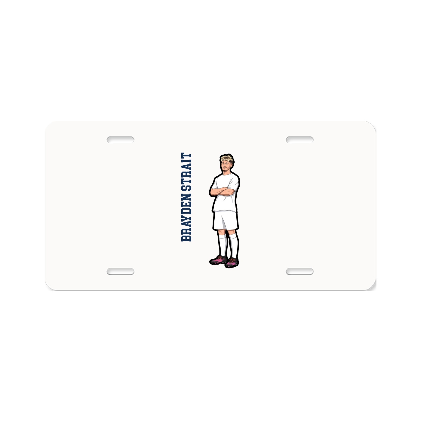 License Plate — Name Vertical in Classic