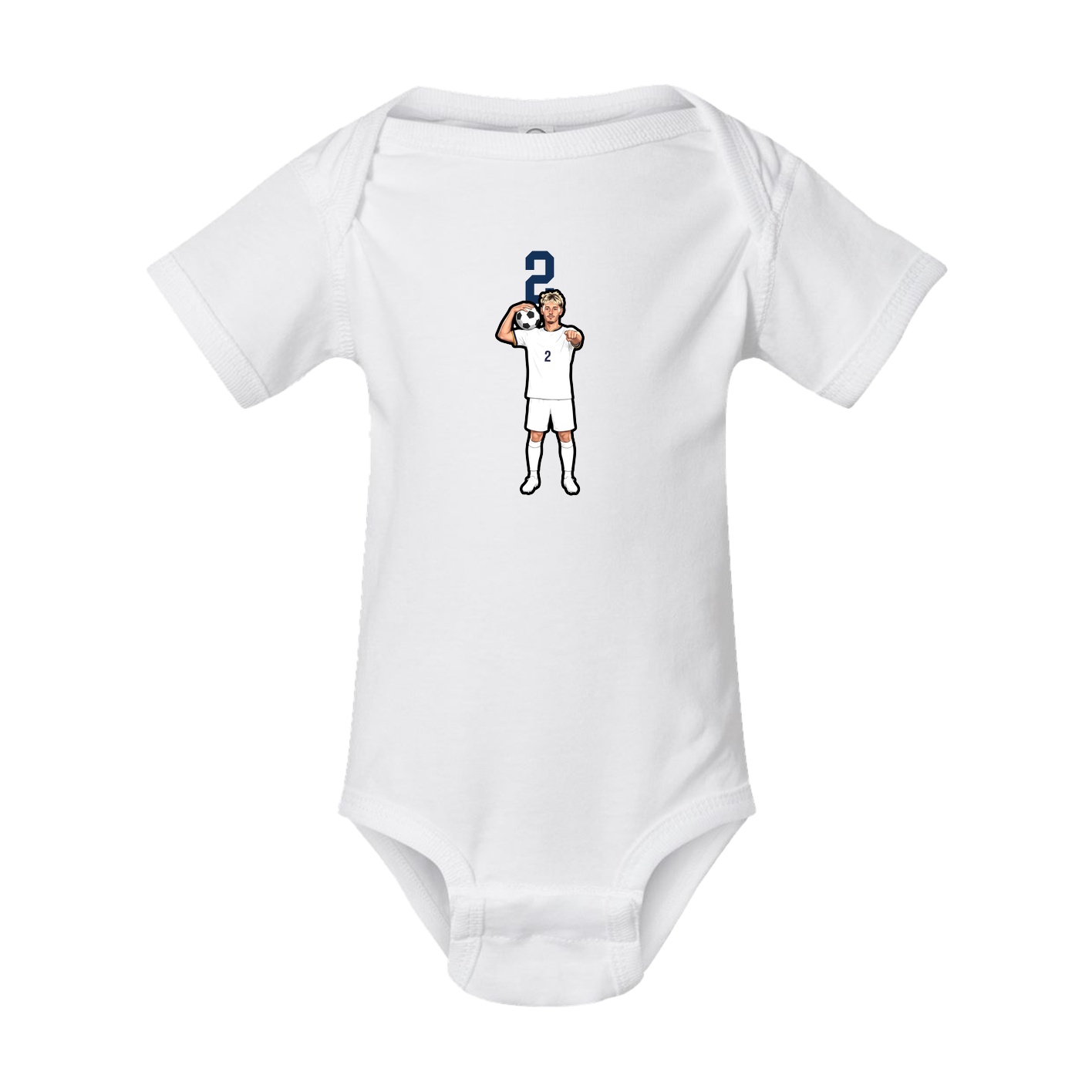 Baby Onesie — Number Top in White