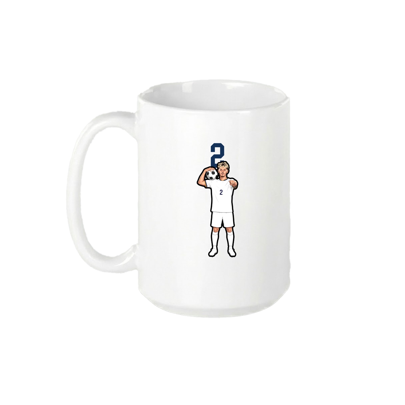 15oz Coffee Mug — Number Top in White