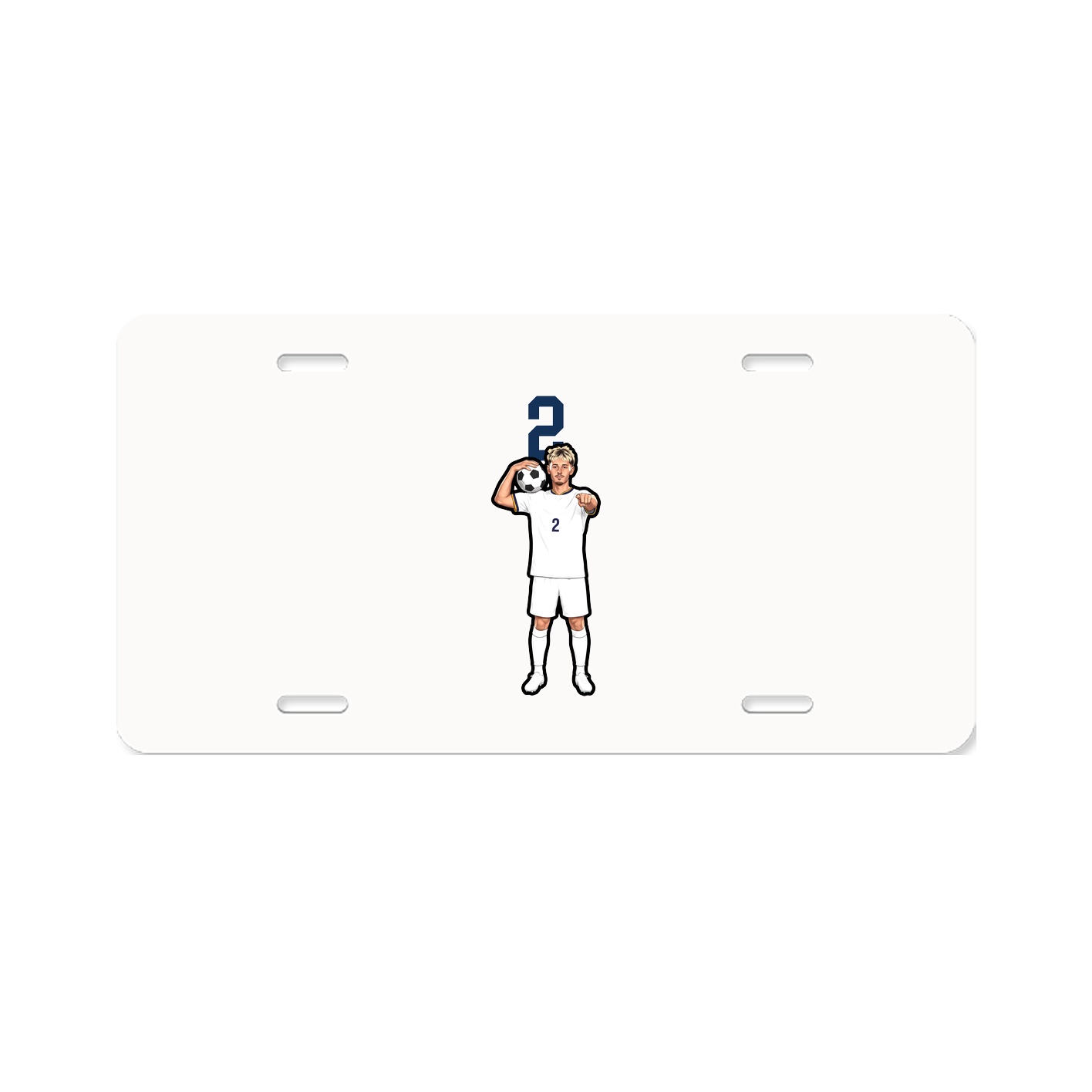 License Plate — Number Top in Classic