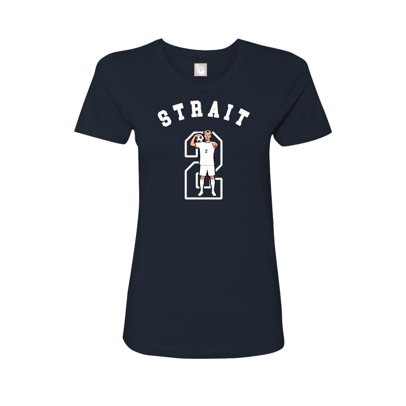 Fitted Women's Tee — Shirsey Arch in Navy