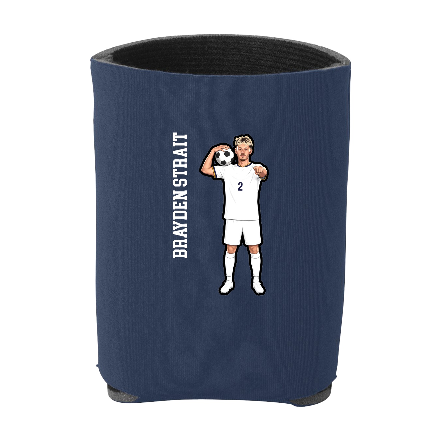 Can Holder — Name Vertical in Navy