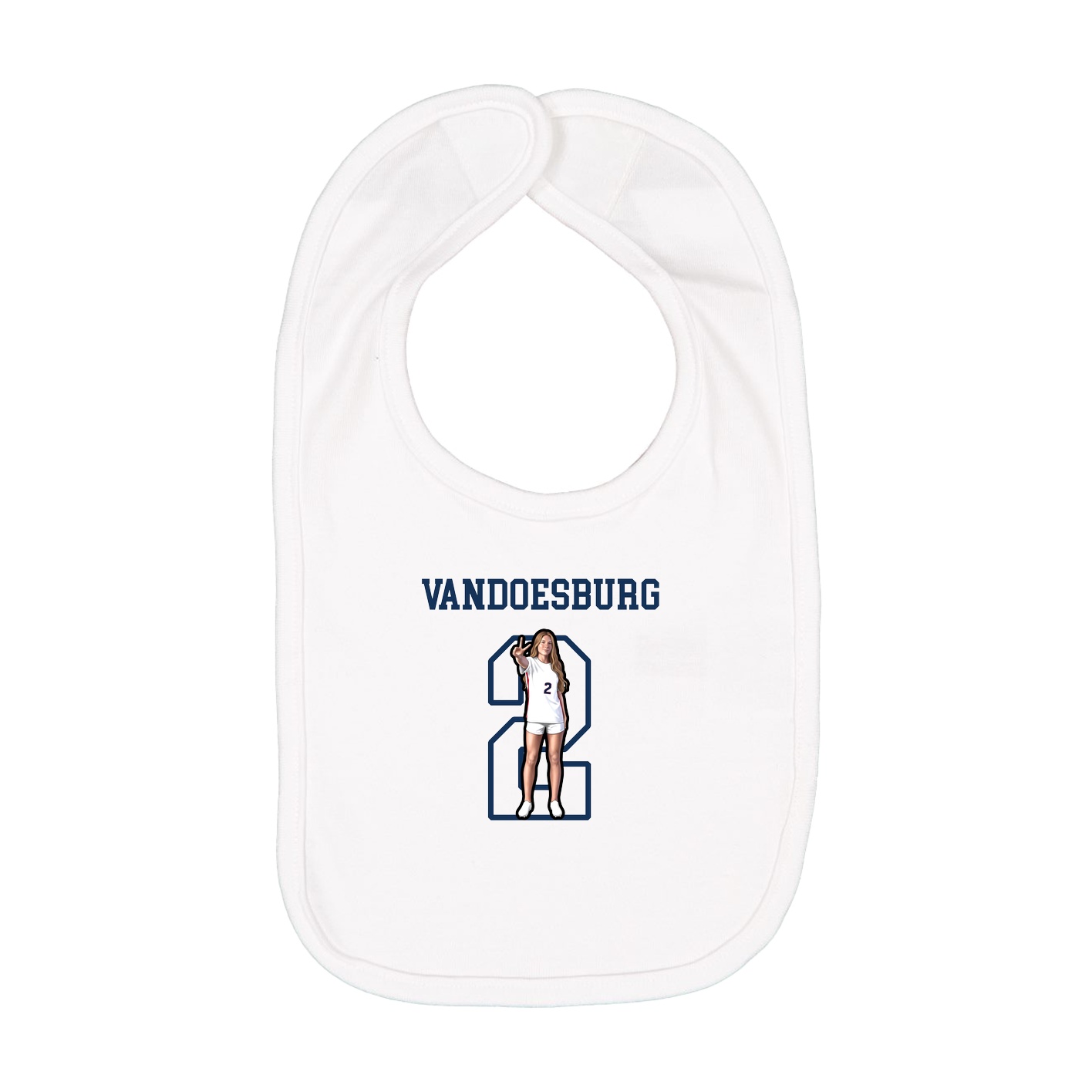 Infant Bib — Shirsey in White