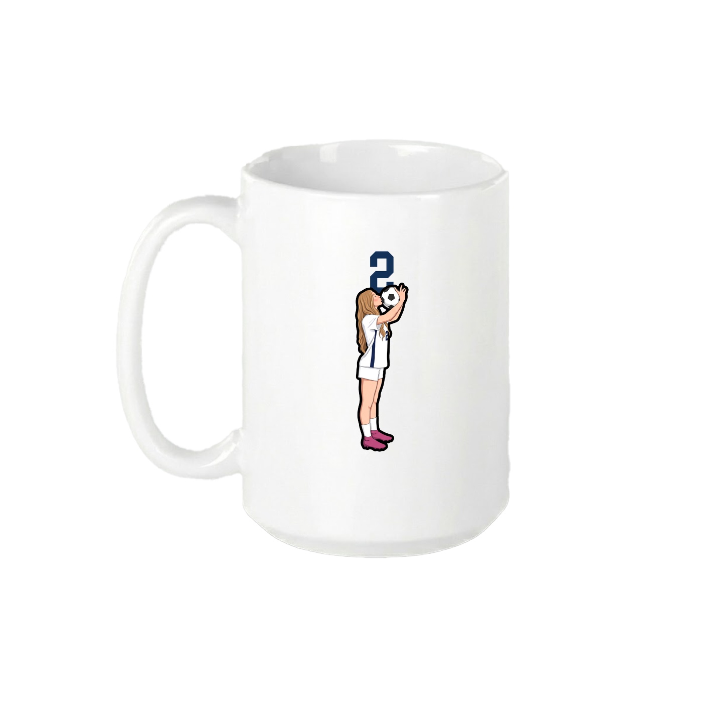 15oz Coffee Mug — Number Top in White