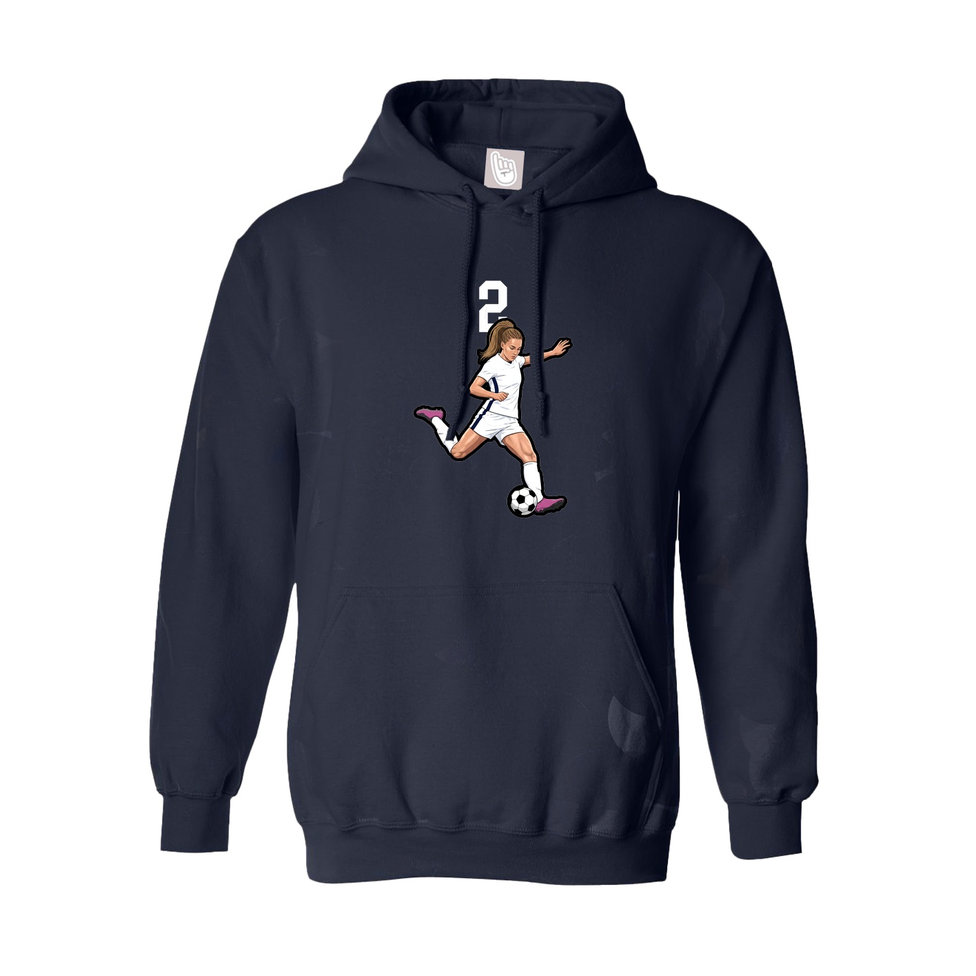 Hoodie — Number Top in Navy