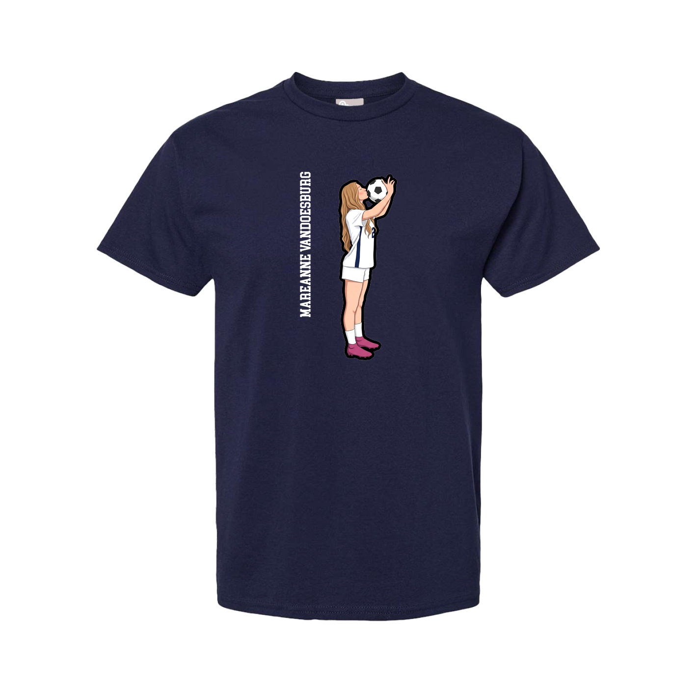 Youth Tee — Name Vertical in Navy