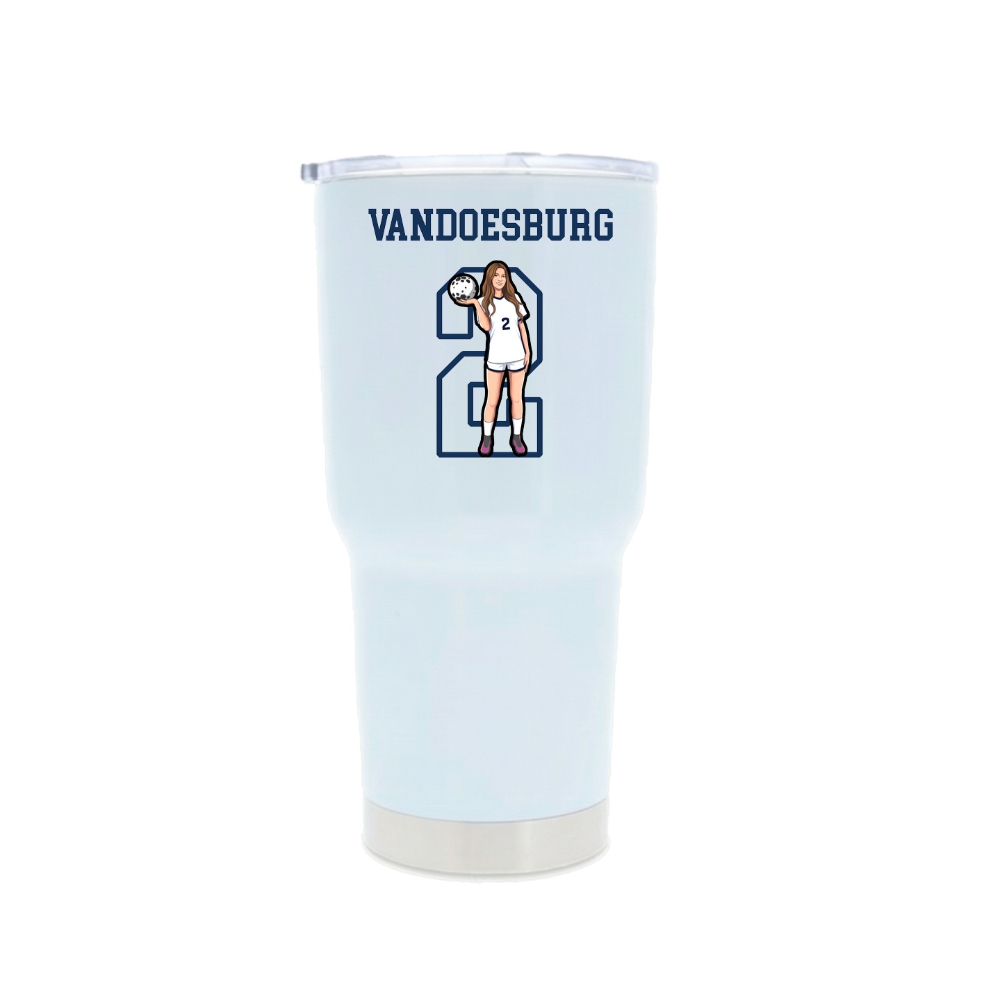 30oz Stainless Steel Tumbler — Shirsey in White