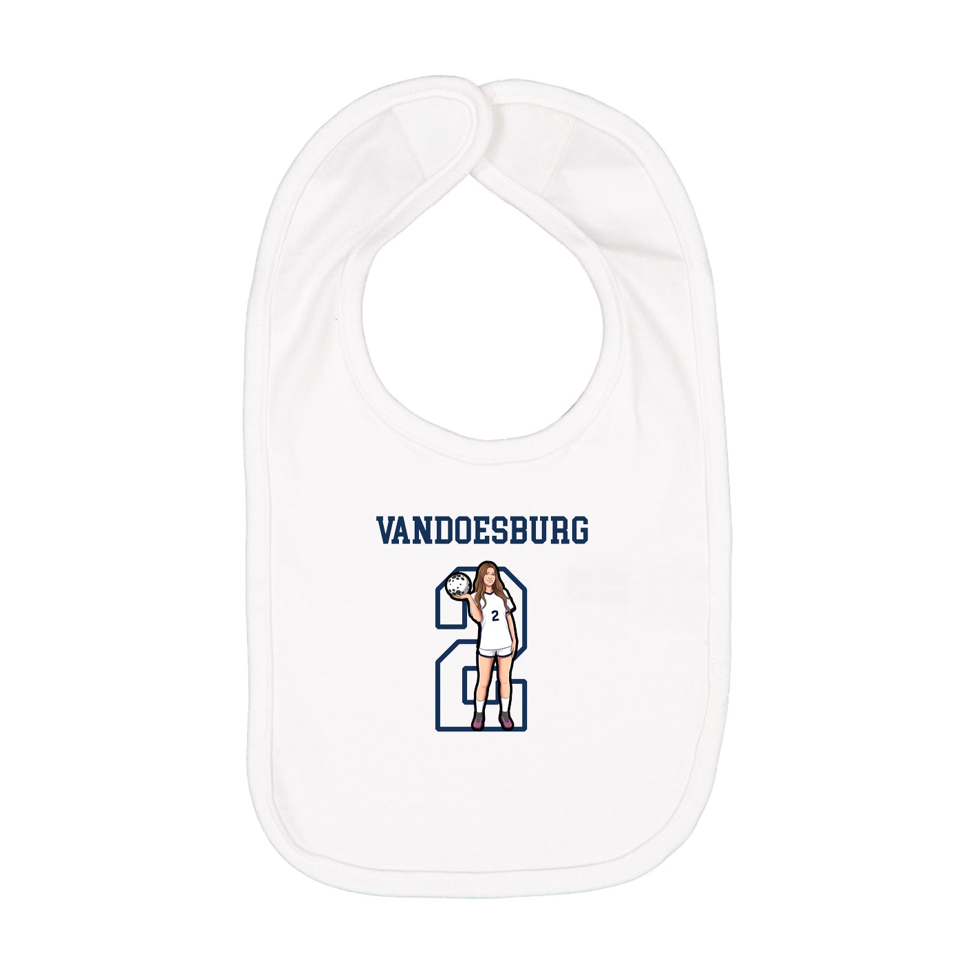 Infant Bib — Shirsey in White
