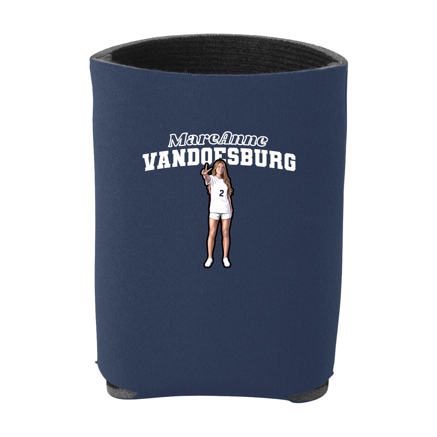 Can Holder — Name Arch in Navy