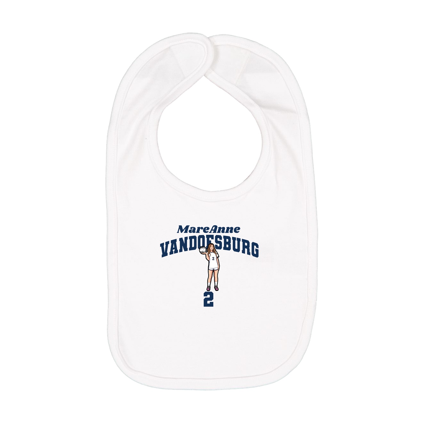 Infant Bib — Signature Arch in White