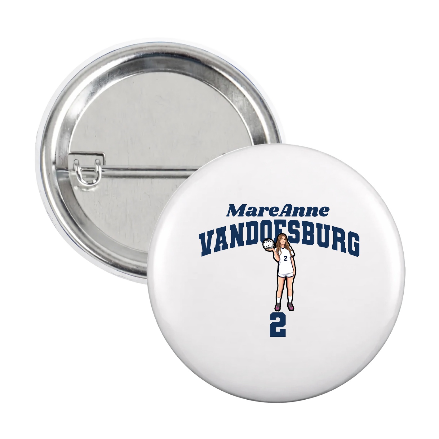 Game Day Button — Signature Arch in White