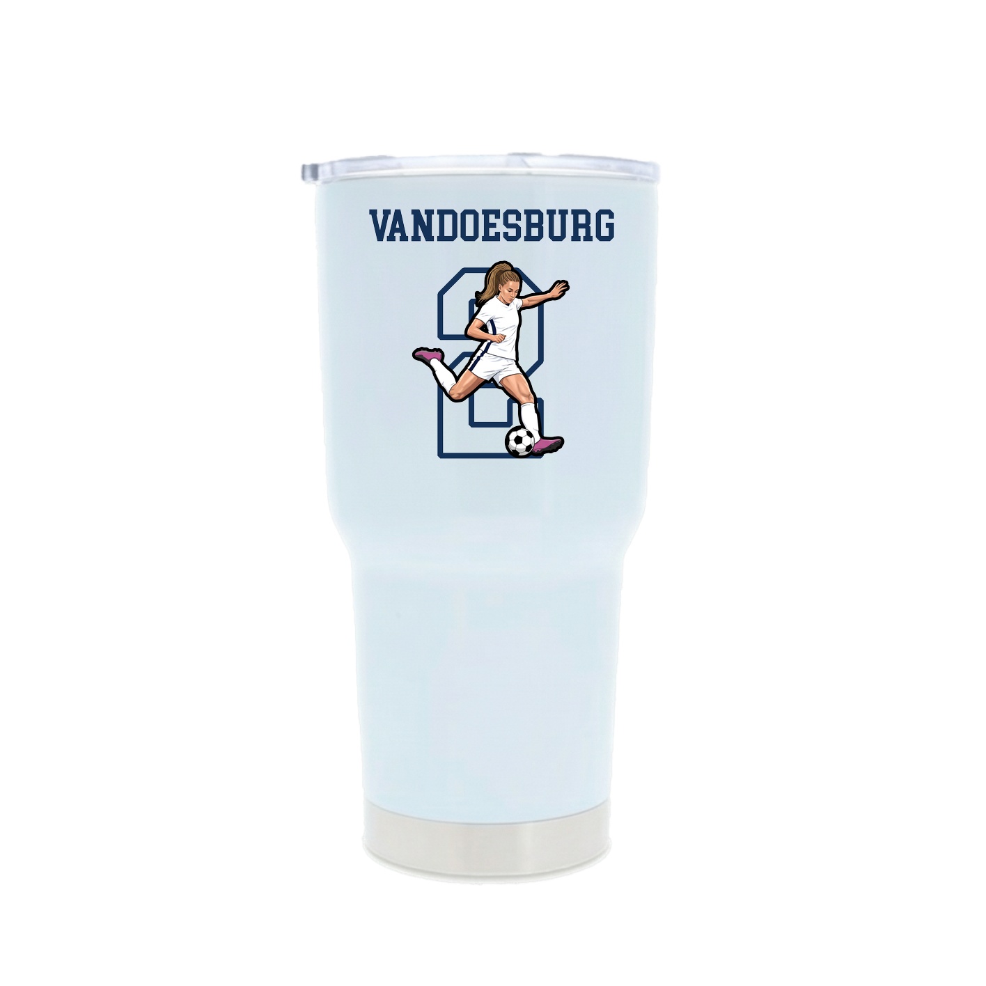 30oz Stainless Steel Tumbler — Shirsey in White