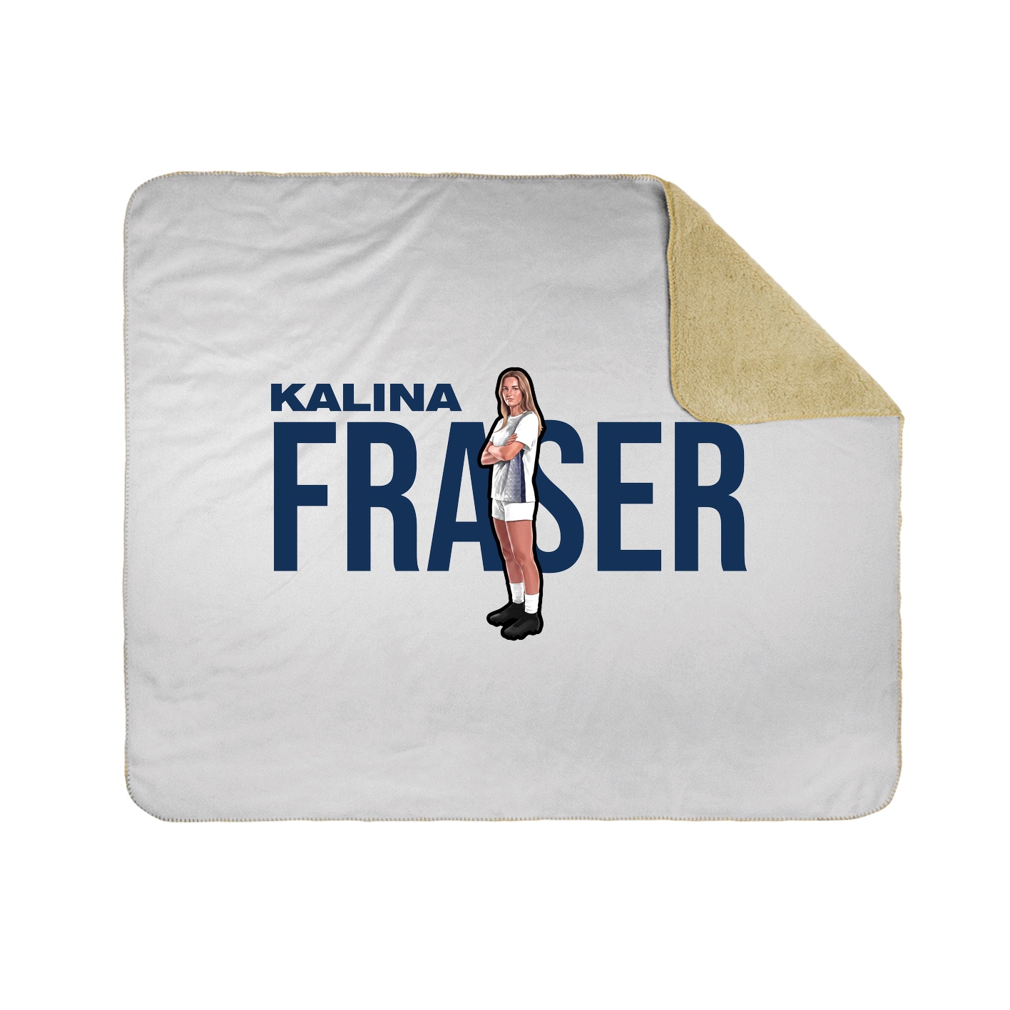 Throw Blanket — Player Name in White
