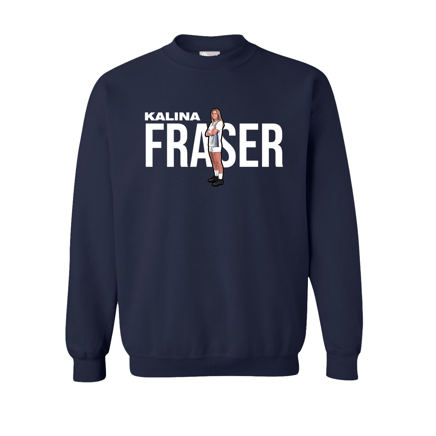 Fleece Crew — Player Name in Navy