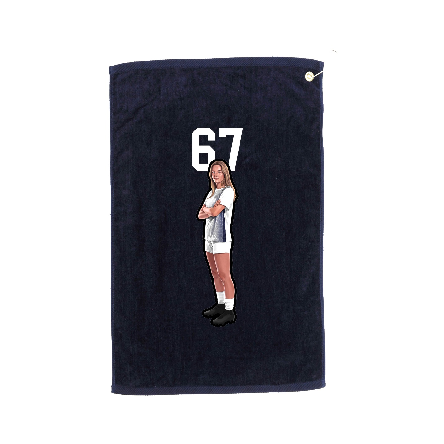 Golf Towel — Number Top in Navy