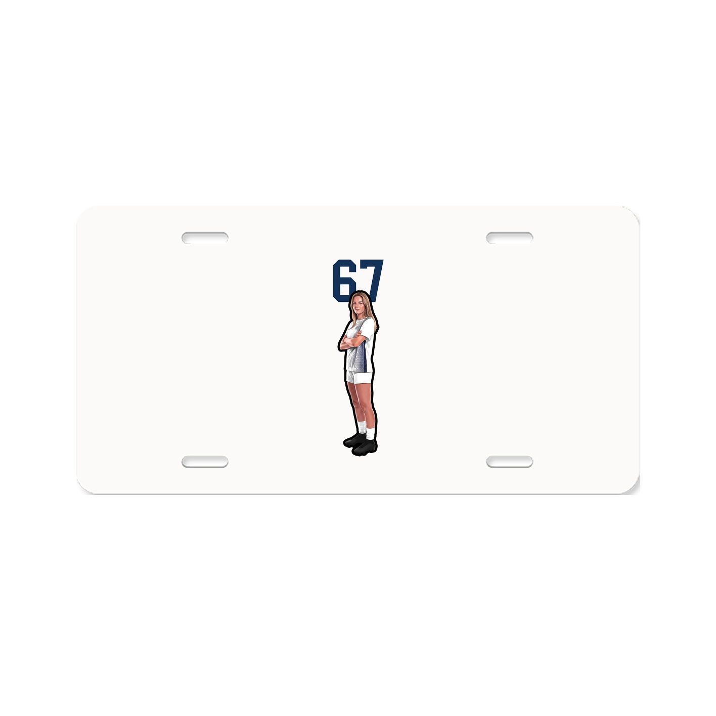 License Plate — Number Top in Classic
