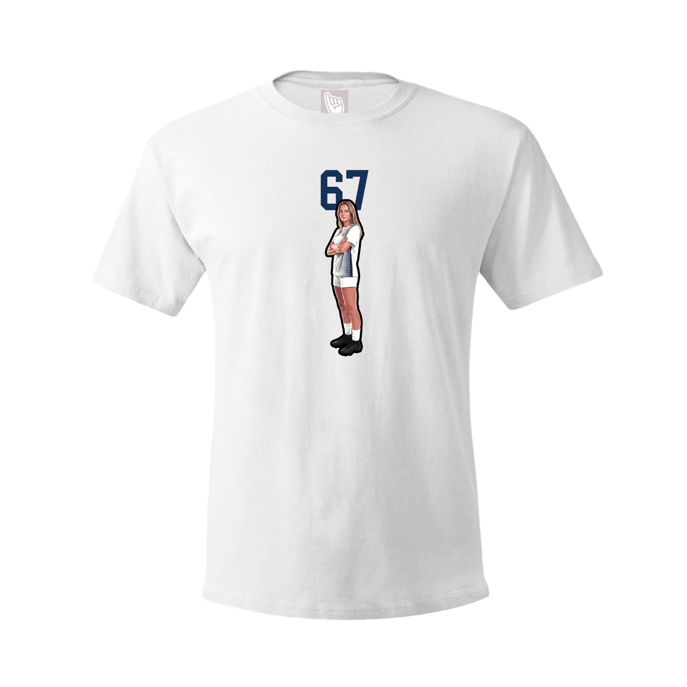 Youth Tee — Number Top in White