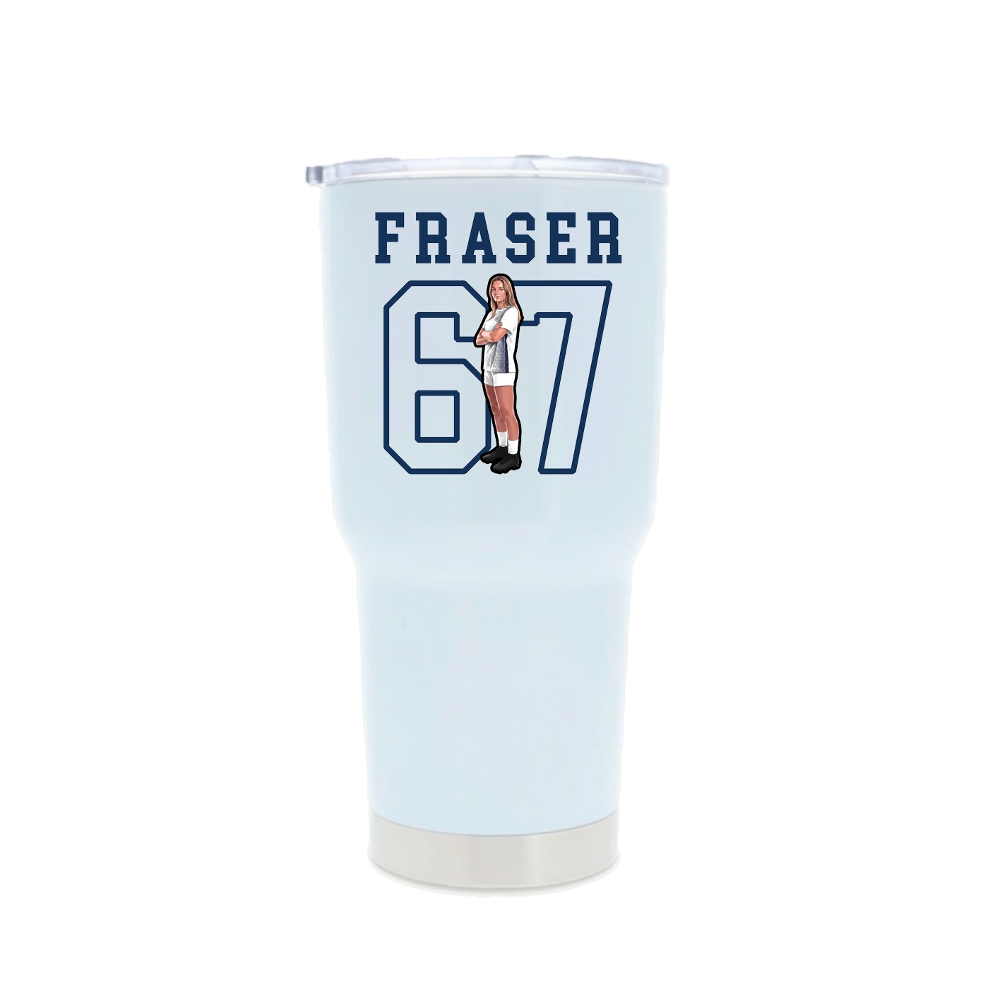 30oz Stainless Steel Tumbler — Shirsey in White