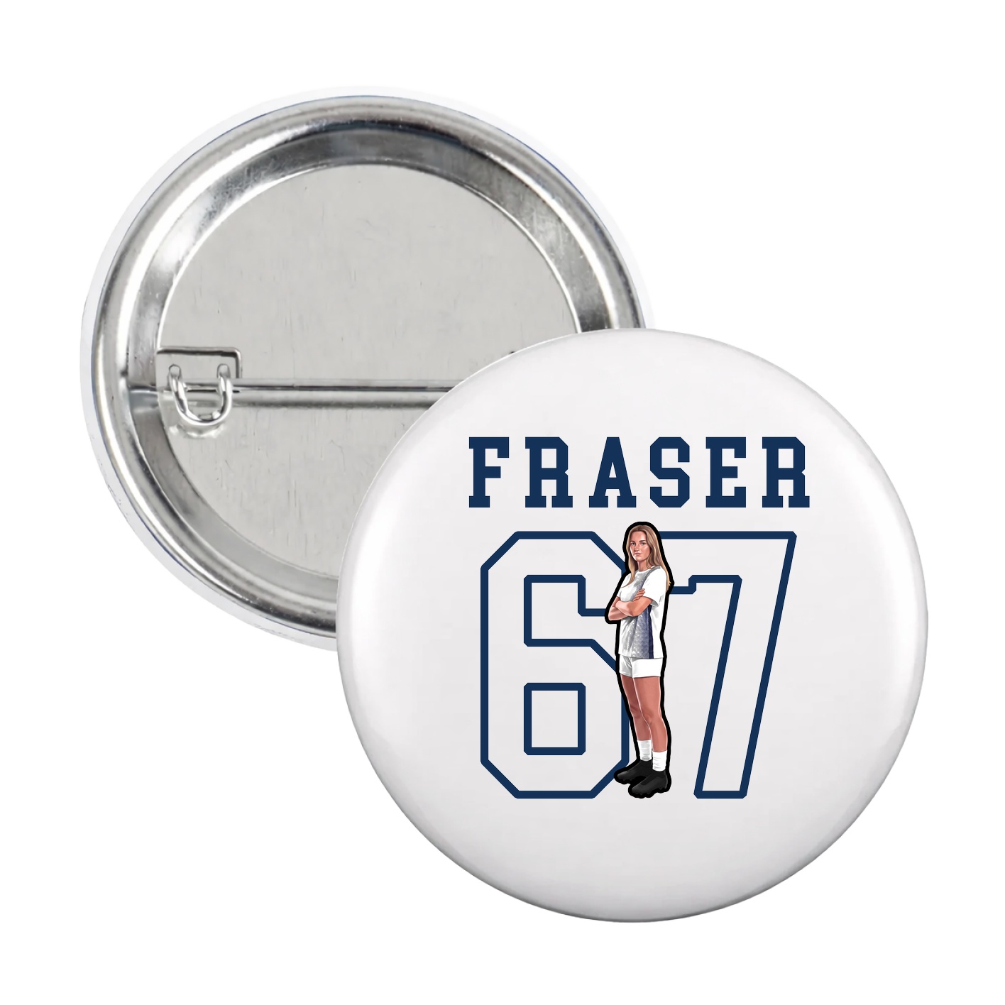 Game Day Button — Shirsey in White