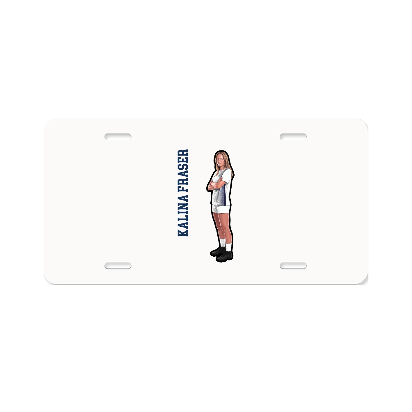 License Plate — Name Vertical in Classic