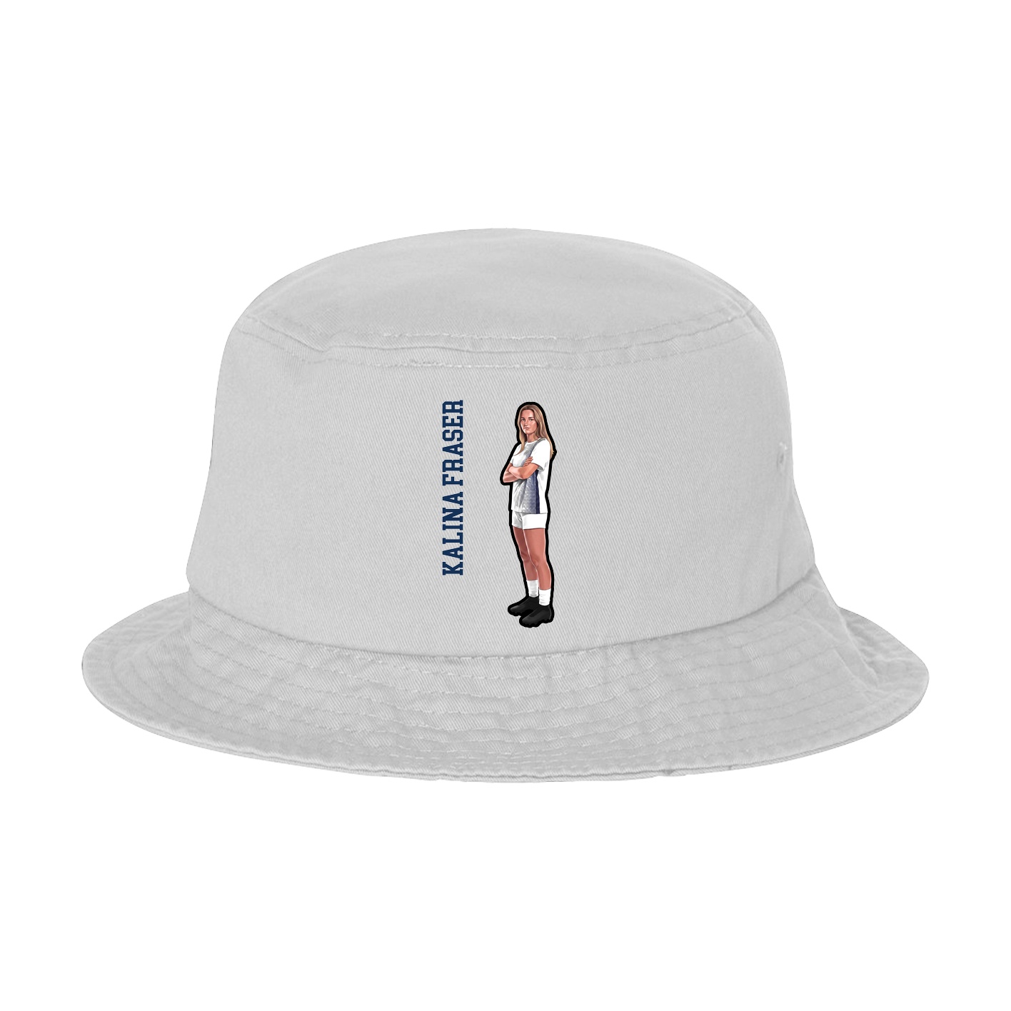 Bucket Cap — Name Vertical in White