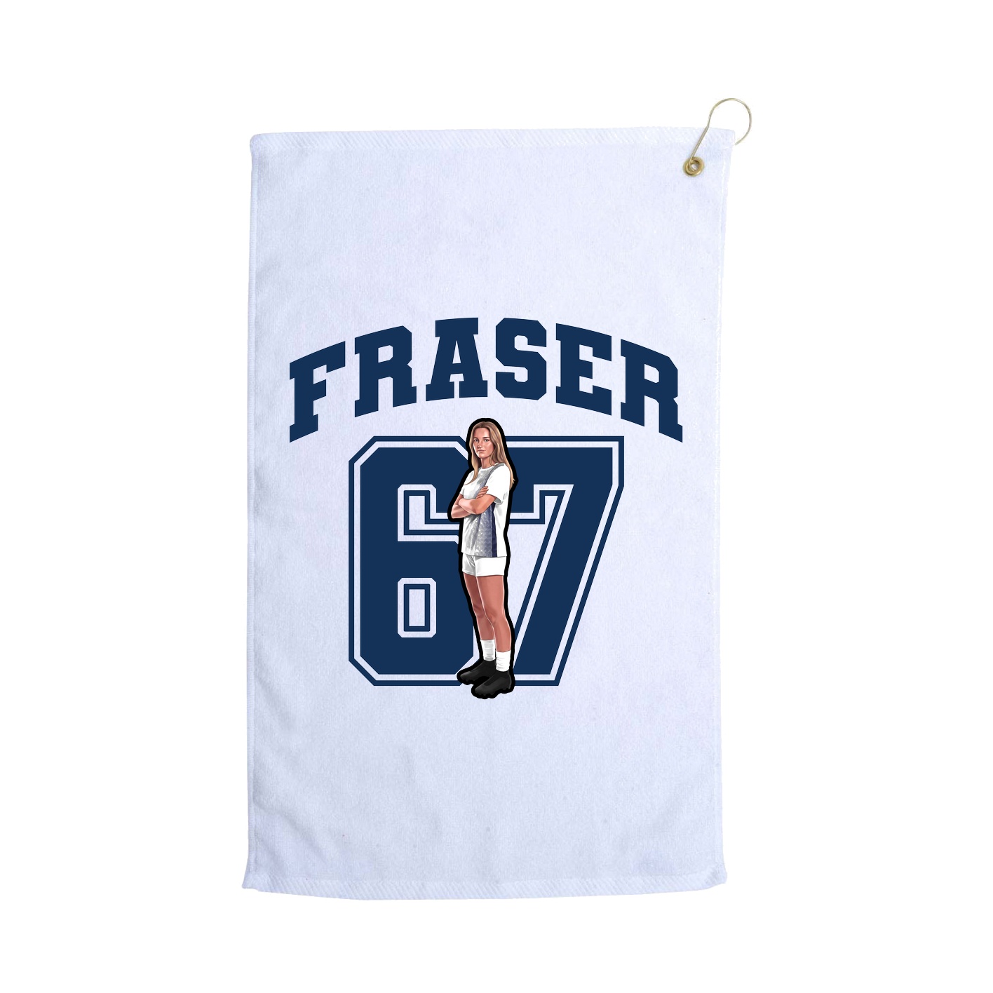 Golf Towel — Number in White