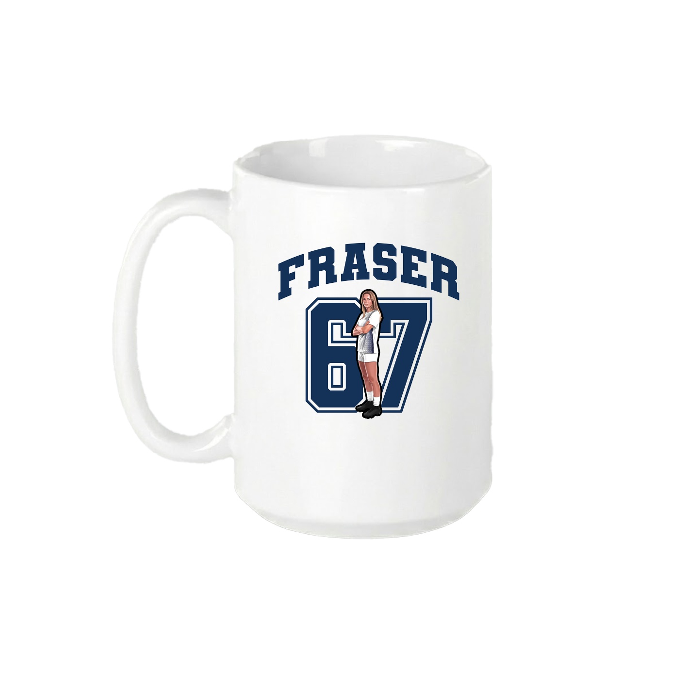 15oz Coffee Mug — Number in White