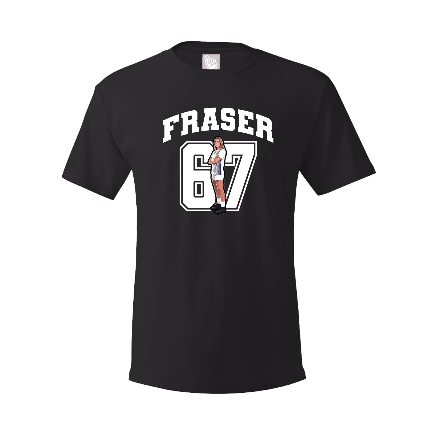 Youth Tee — Number in Black