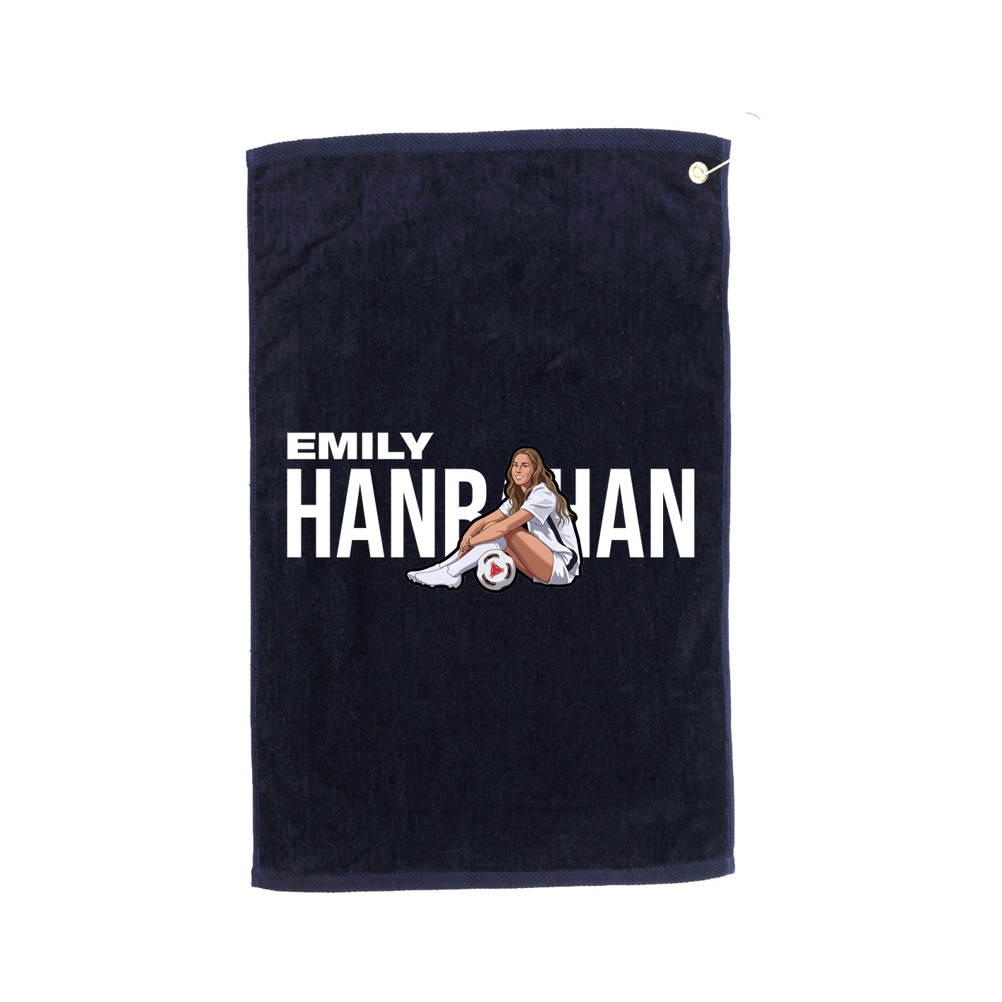 Golf Towel — Player Name in Navy