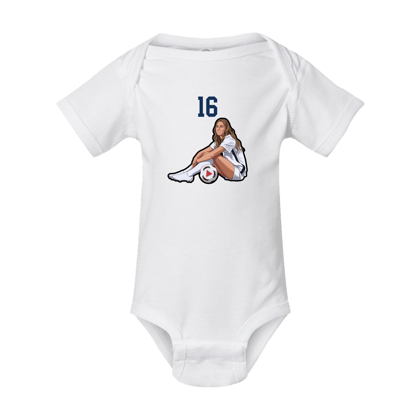 Baby Onesie — Number Top in White
