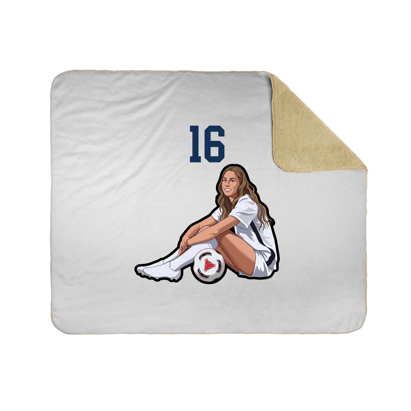 Throw Blanket — Number Top in White