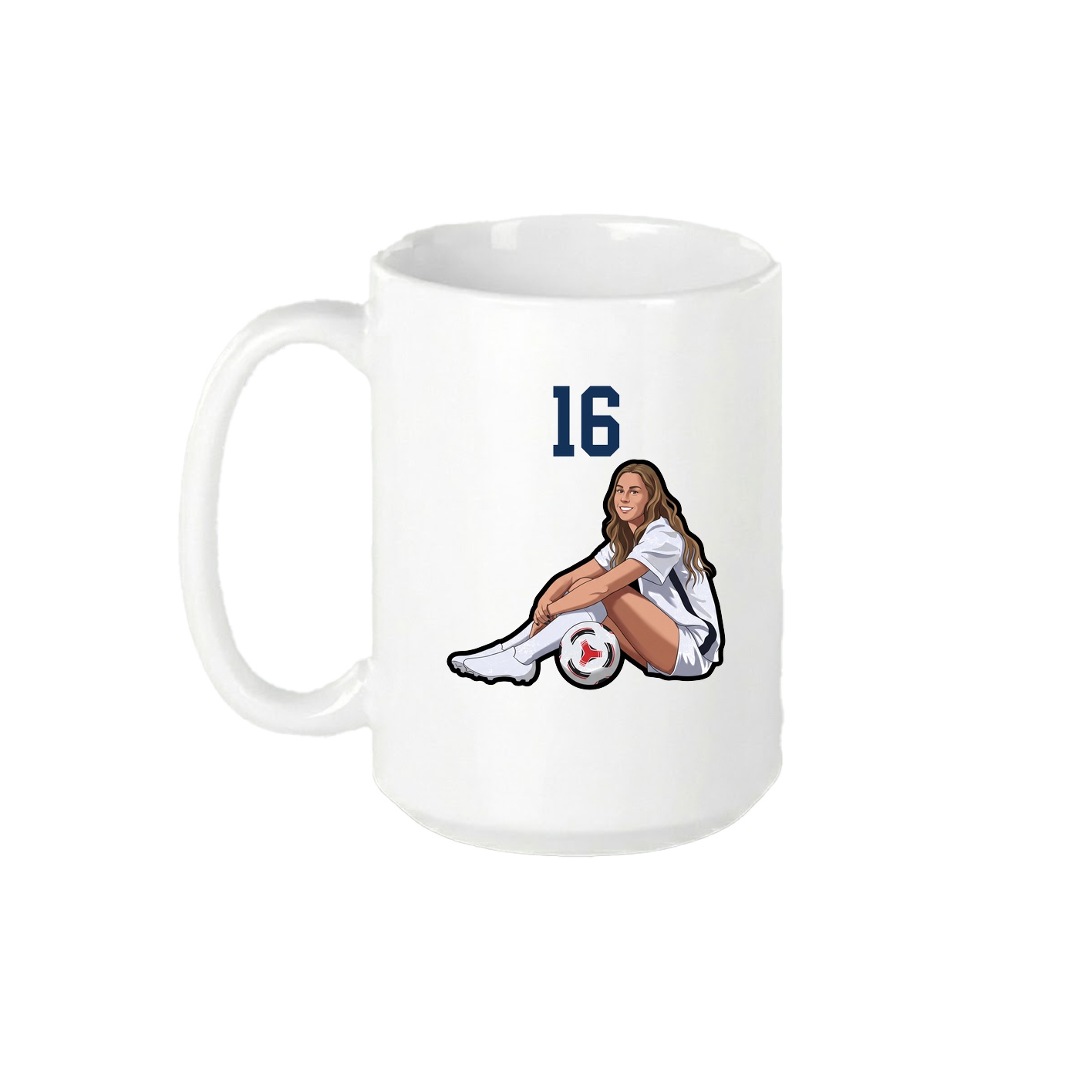 15oz Coffee Mug — Number Top in White